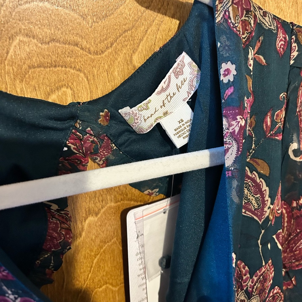 Band of the Free Run the World Pine Paisley Empire Waist Midi Dress - Size XS - Picture 10 of 13